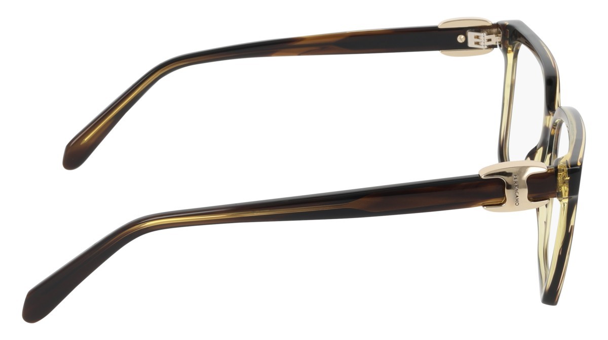 Eyeglasses Salvatore Ferragamo SF3059 (323) color khaki horn shape rectangular 