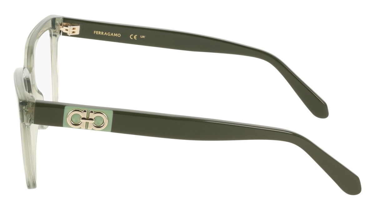 Brillen Salvatore Ferragamo SF3060 (313) farbe transparent sage form rechteckig 