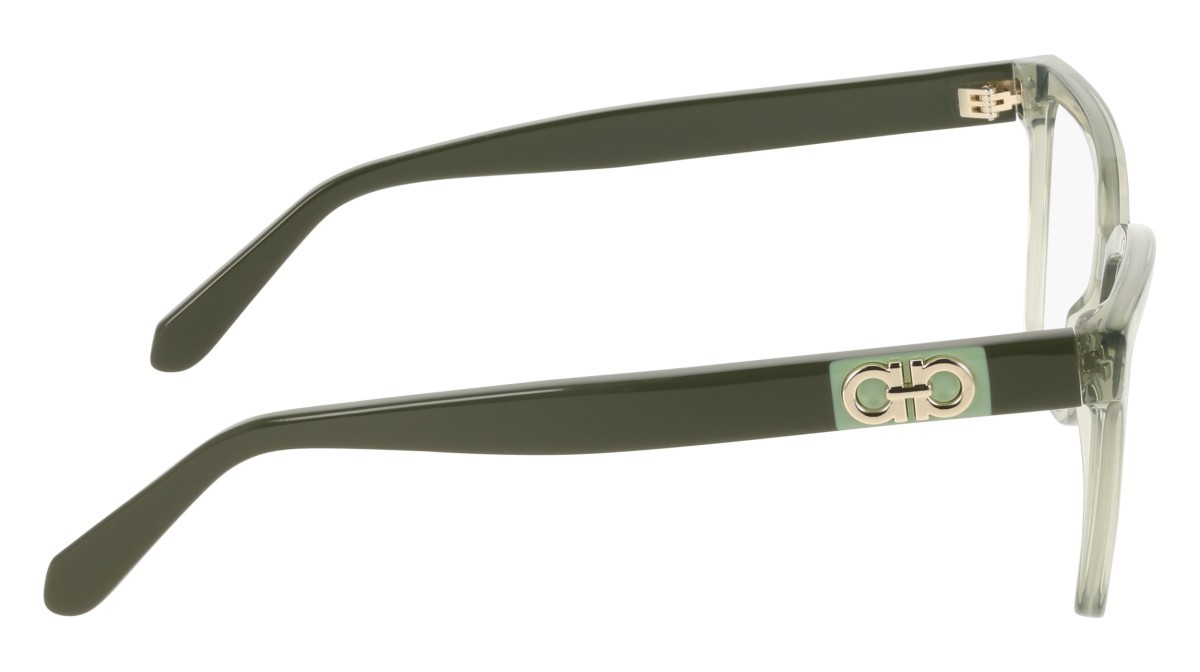 Brillen Salvatore Ferragamo SF3060 (313) farbe transparent sage form rechteckig 