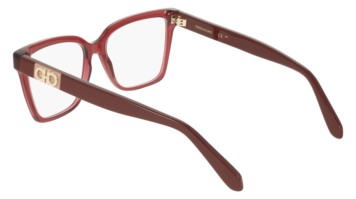 Eyeglasses Salvatore Ferragamo SF3060 (655) color transparent wine shape rectangle 