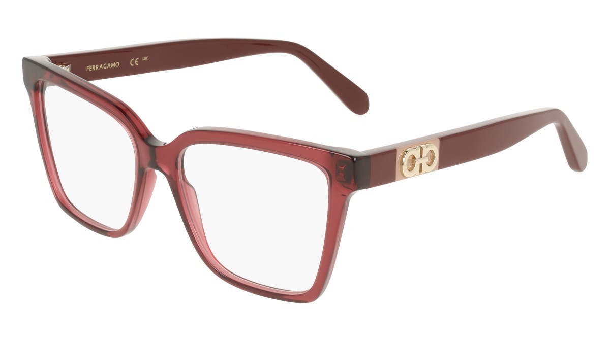 Eyeglasses Salvatore Ferragamo SF3060 (655) color transparent wine shape rectangle 
