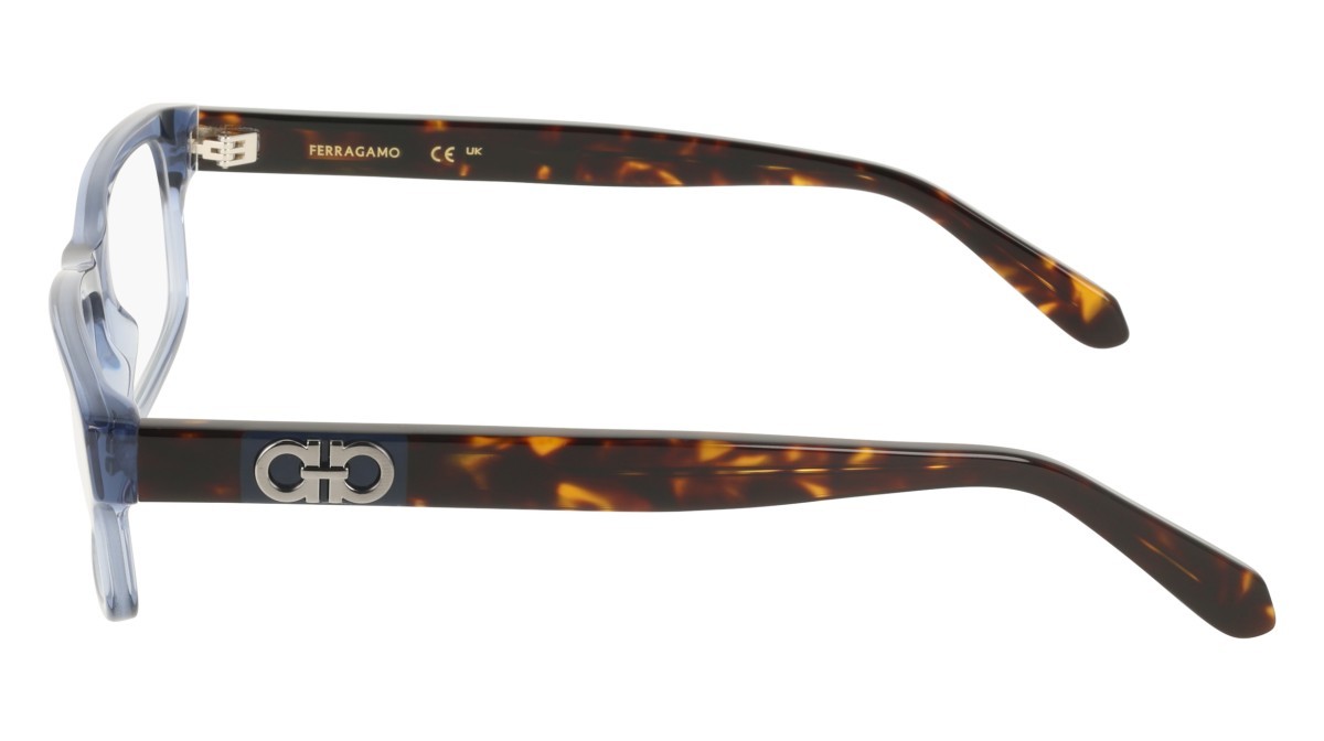 Eyeglasses Salvatore Ferragamo SF3061 (432) color transparent blue shape rectangle 