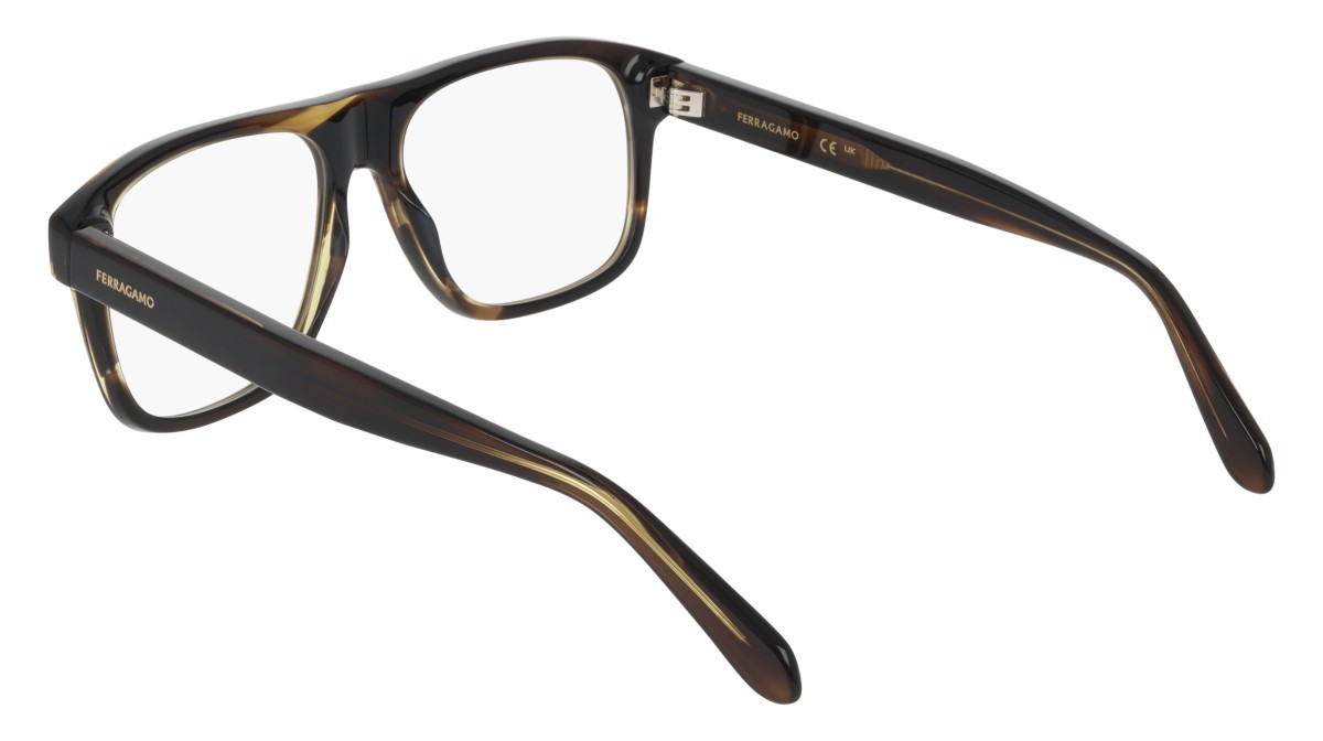 Eyeglasses Salvatore Ferragamo SF3063 (323) color khaki horn shape navigator 