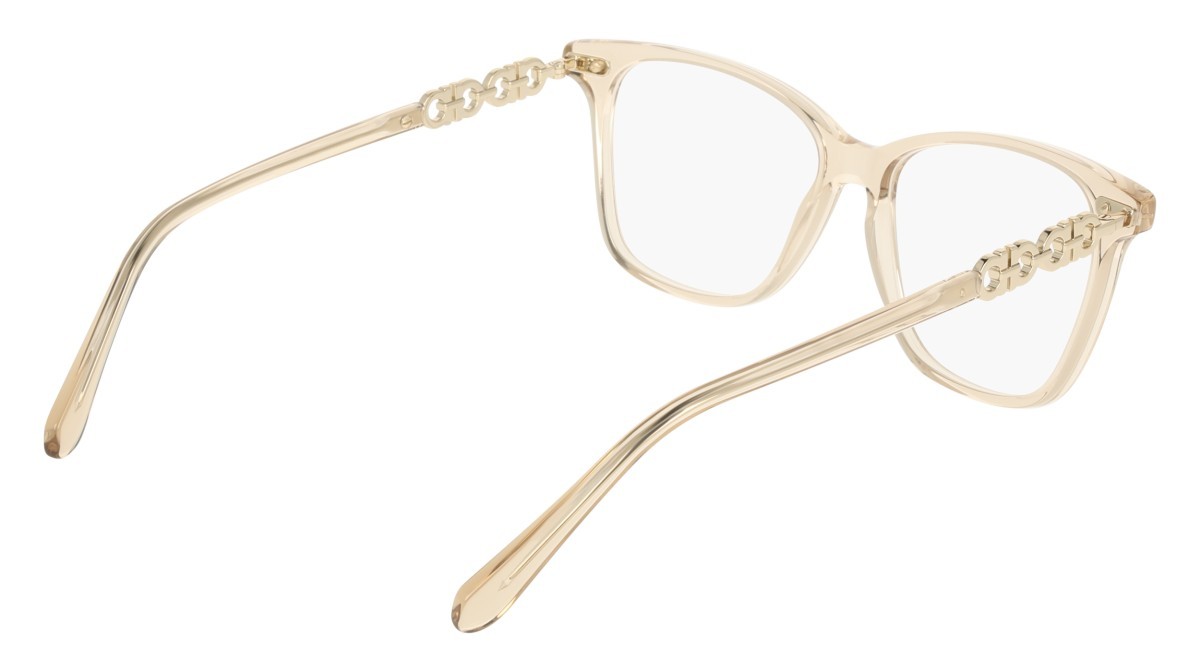 Eyeglasses Salvatore Ferragamo SF3064 (259) color transparent beige shape rectangle 