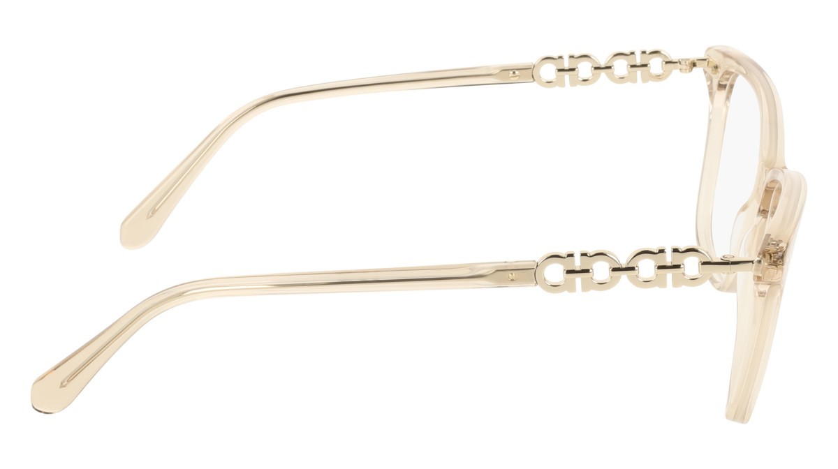 Eyeglasses Salvatore Ferragamo SF3064 (259) color transparent beige shape rectangle 