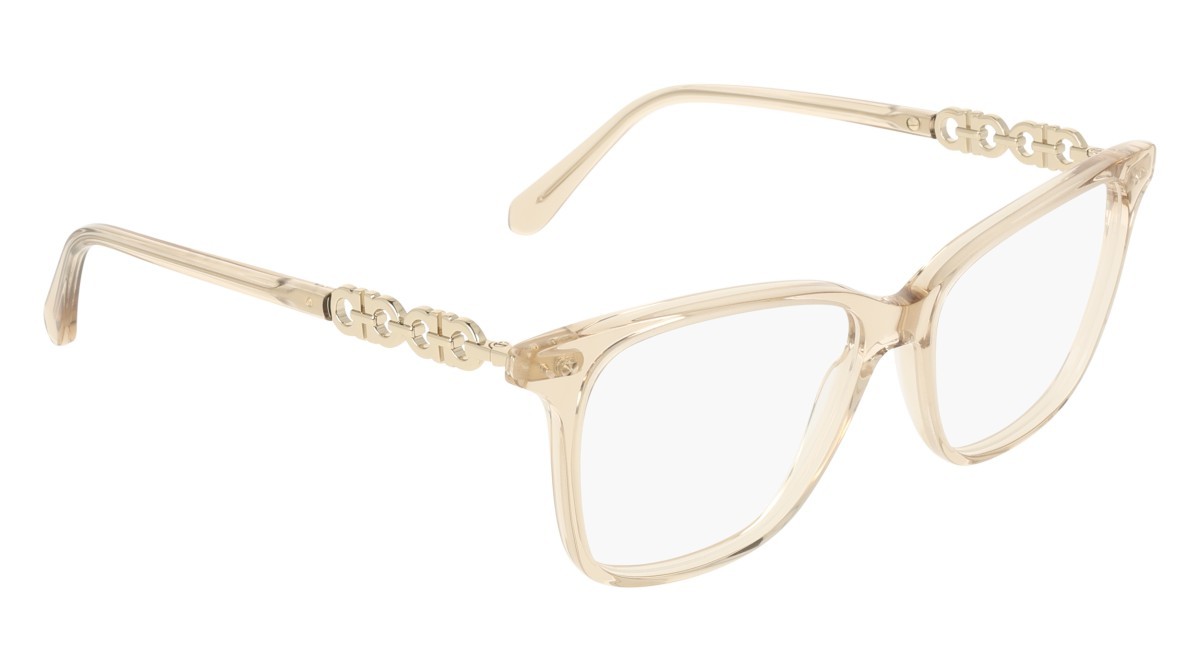 Eyeglasses Salvatore Ferragamo SF3064 (259) color transparent beige shape rectangle 