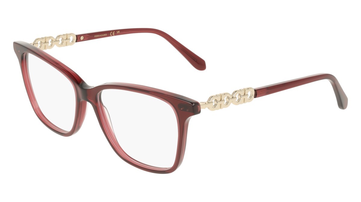 Eyeglasses Salvatore Ferragamo SF3064 (655) color transparent wine shape rectangle 