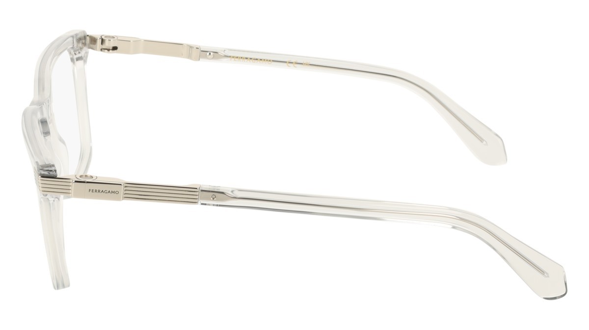 Eyeglasses Salvatore Ferragamo SF3065 (050) color light crystal grey shape rectangle 