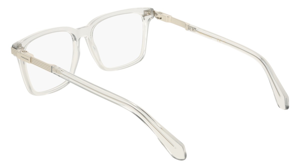 Eyeglasses Salvatore Ferragamo SF3065 (050) color light crystal grey shape rectangle 