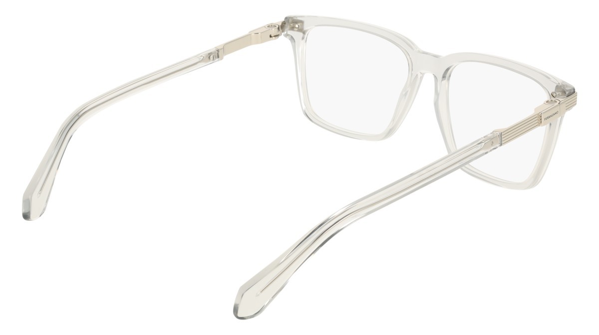 Eyeglasses Salvatore Ferragamo SF3065 (050) color light crystal grey shape rectangle 