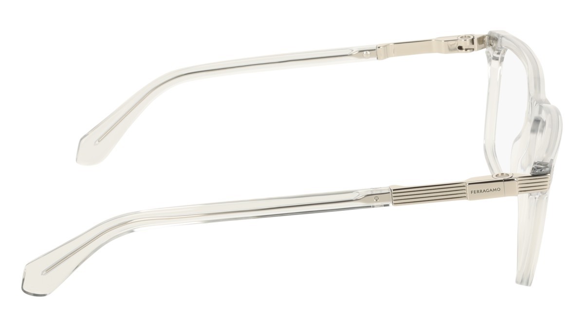 Eyeglasses Salvatore Ferragamo SF3065 (050) color light crystal grey shape rectangle 