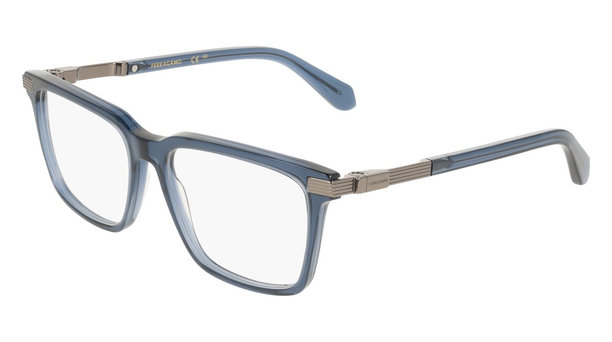 Eyeglasses Salvatore Ferragamo SF3065 (438) color transparent avio shape rectangle 