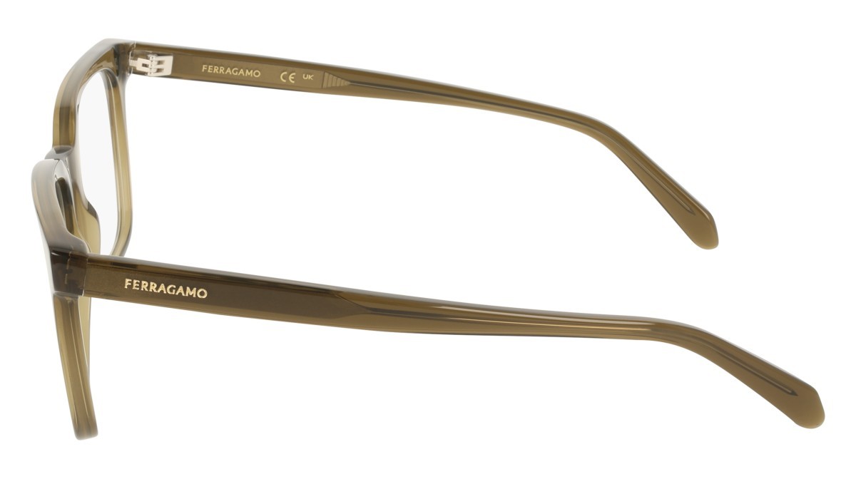 Eyeglasses Salvatore Ferragamo SF3067 (320) color transparent khaki shape rectangle 