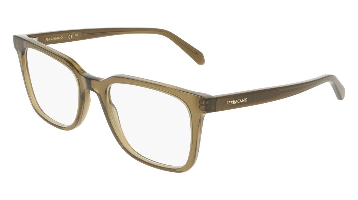 Eyeglasses Salvatore Ferragamo SF3067 (320) color transparent khaki shape rectangle 
