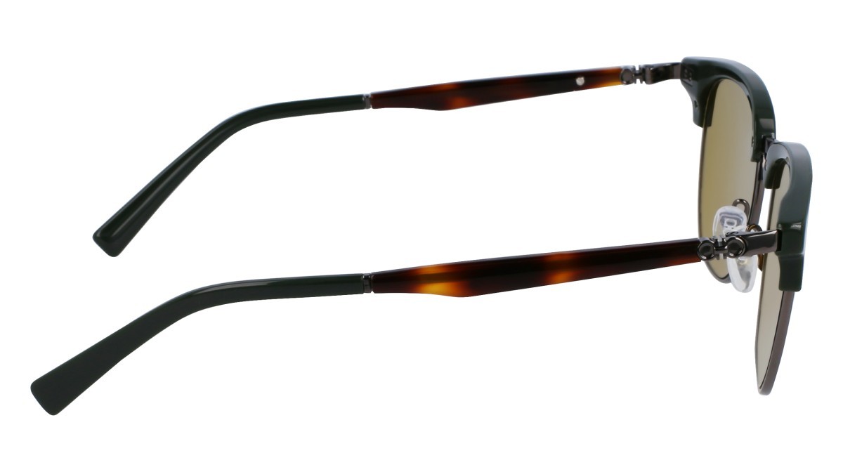 Sonnenbrillen Salvatore Ferragamo SF307S (302) farbe dark green form pantos gläser solid olive