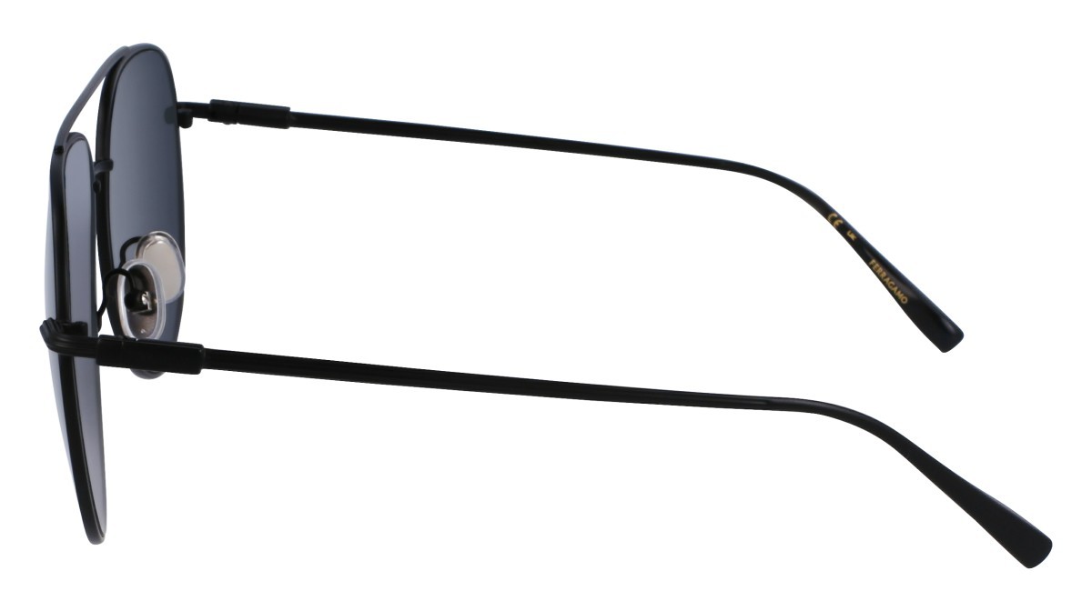 Sonnenbrillen Salvatore Ferragamo SF308S (002) farbe matte black form aviator gläser solid grey
