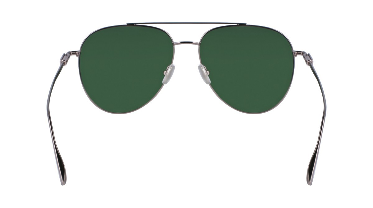 Sonnenbrillen Salvatore Ferragamo SF308S (044) farbe light ruthenium/green form aviator gläser solid green