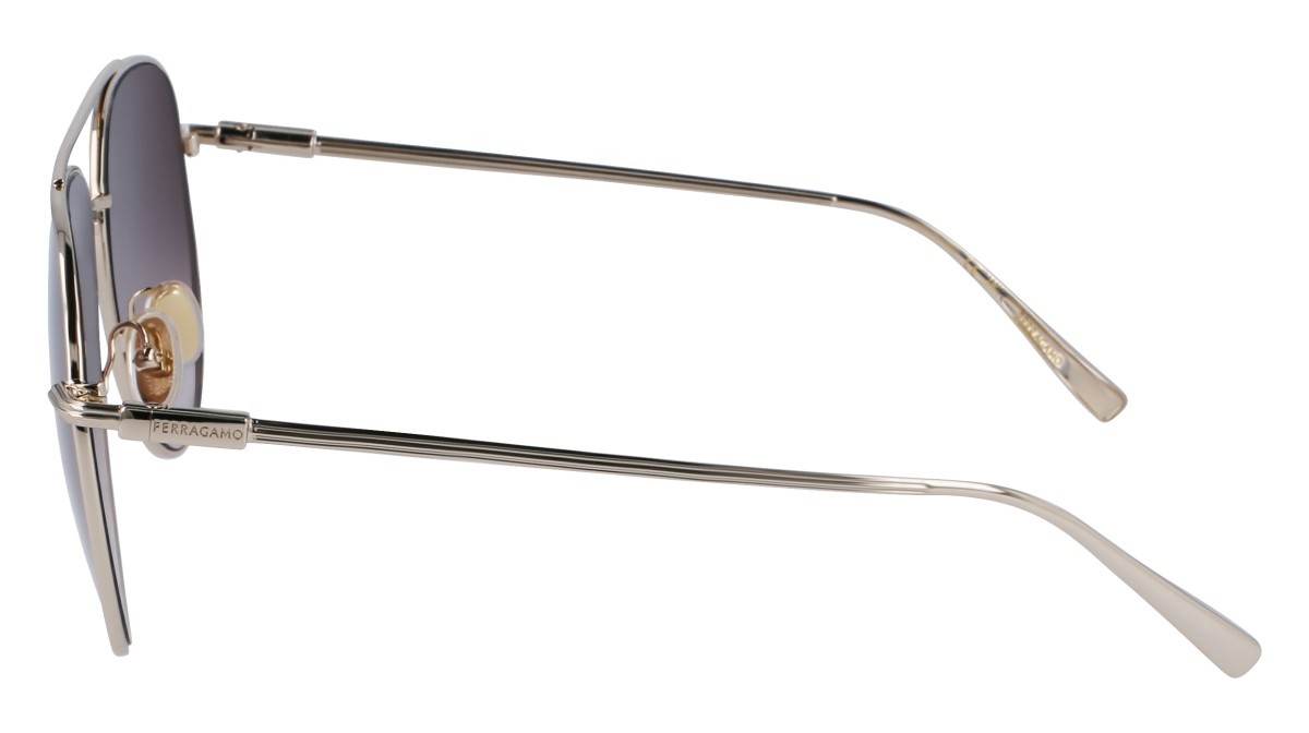 Sonnenbrillen Salvatore Ferragamo SF308S (703) farbe gold/brown gradient form aviator gläser gradient brown