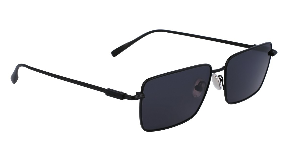 Sonnenbrillen Salvatore Ferragamo SF309S (002) farbe matte black form rechteckig gläser solid grey