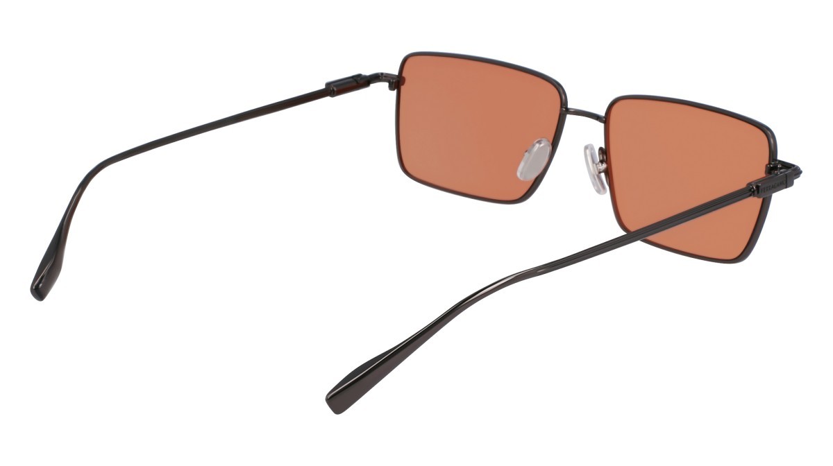 Sonnenbrillen Salvatore Ferragamo SF309S (017) farbe dark gun/orange form rechteckig gläser solid orange