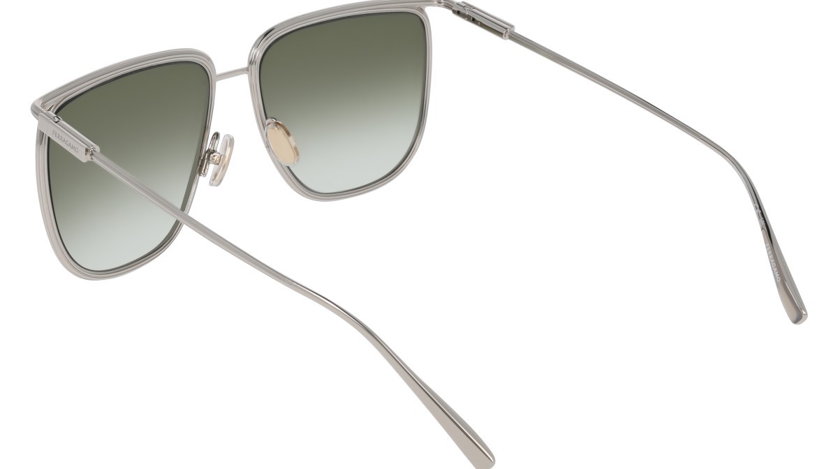 Sonnenbrillen Salvatore Ferragamo SF324S (750) farbe gold/green gradient form rechteckig gläser gradient green