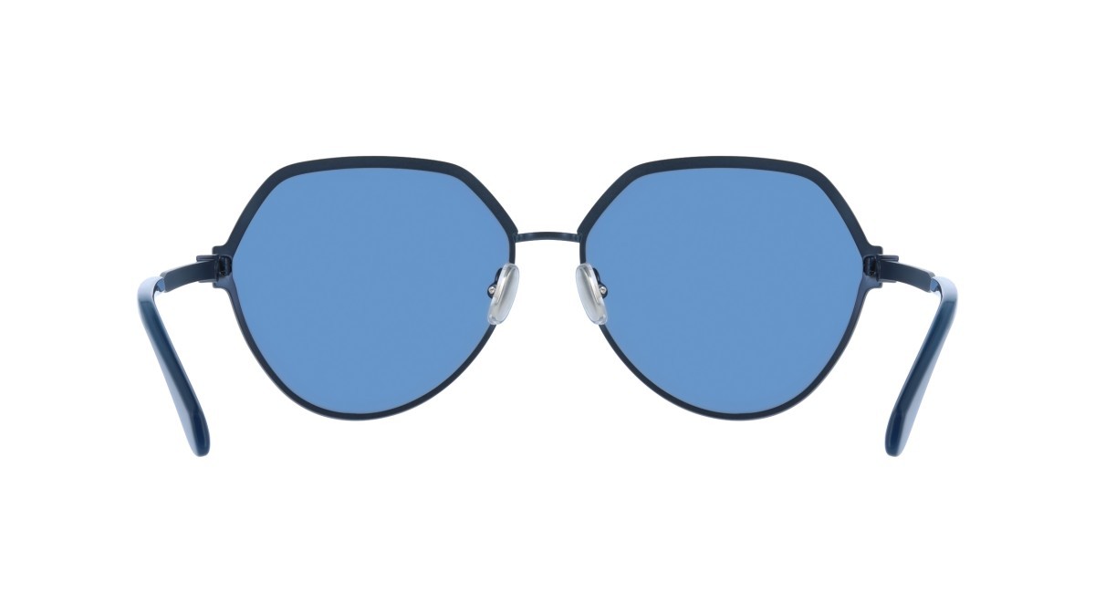 Sunglasses Salvatore Ferragamo SF325S (414) color matte blue shape pantos lenses solid blue