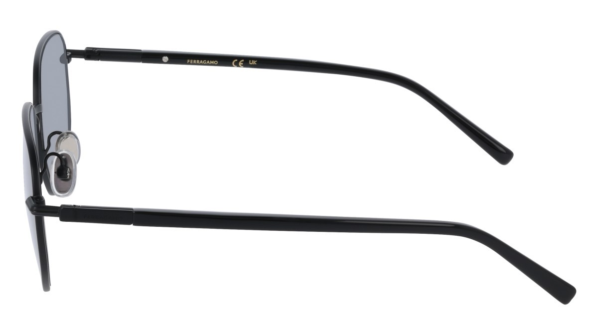 Occhiali da sole Salvatore Ferragamo SF328S (002) colore matte black forma rettangolare lenti solid grey