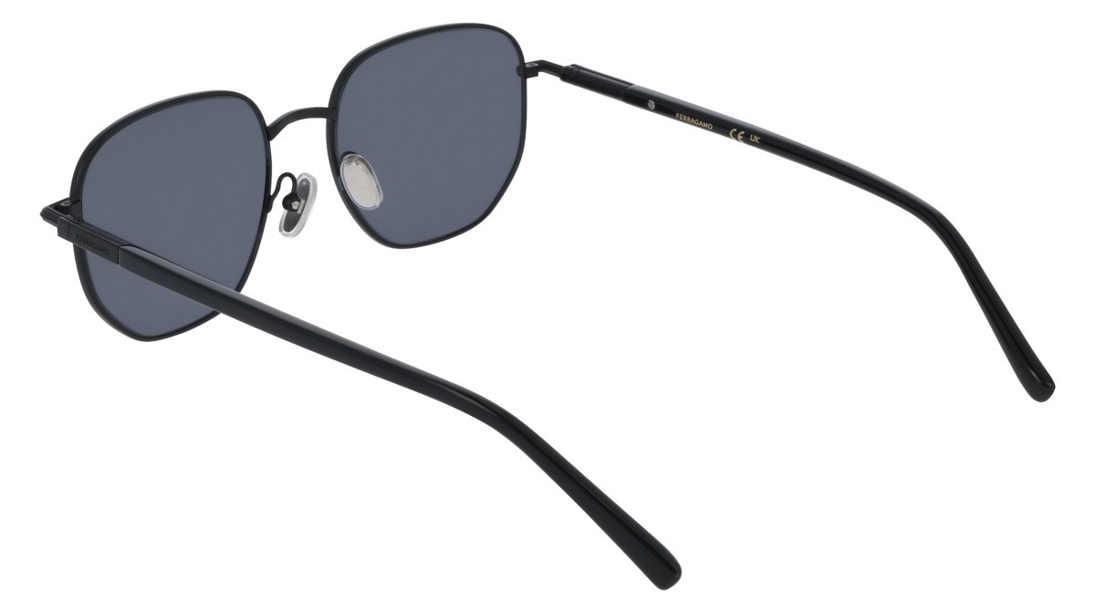 Occhiali da sole Salvatore Ferragamo SF328S (002) colore matte black forma rettangolare lenti solid grey