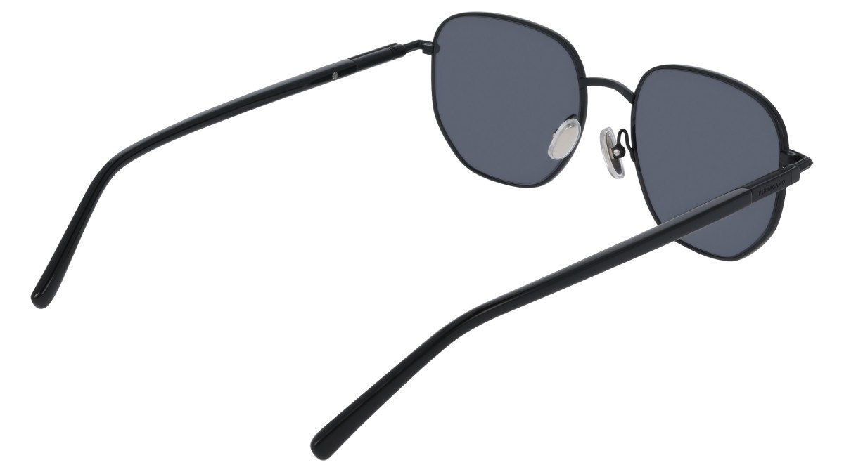 Occhiali da sole Salvatore Ferragamo SF328S (002) colore matte black forma rettangolare lenti solid grey