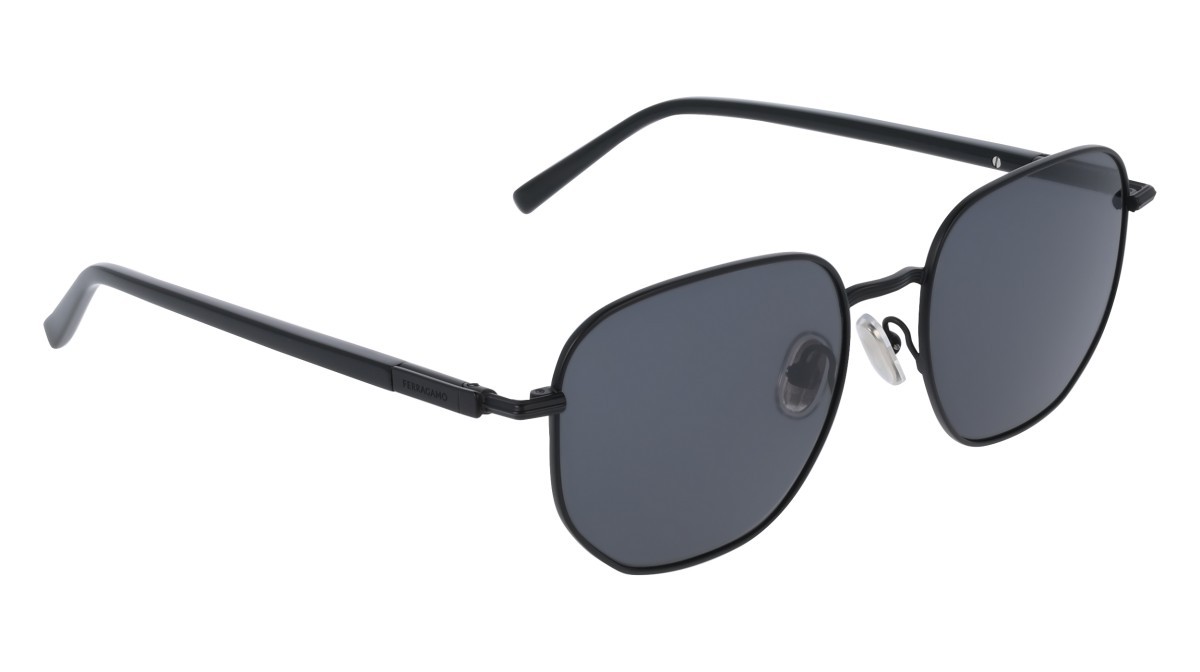 Occhiali da sole Salvatore Ferragamo SF328S (002) colore matte black forma rettangolare lenti solid grey