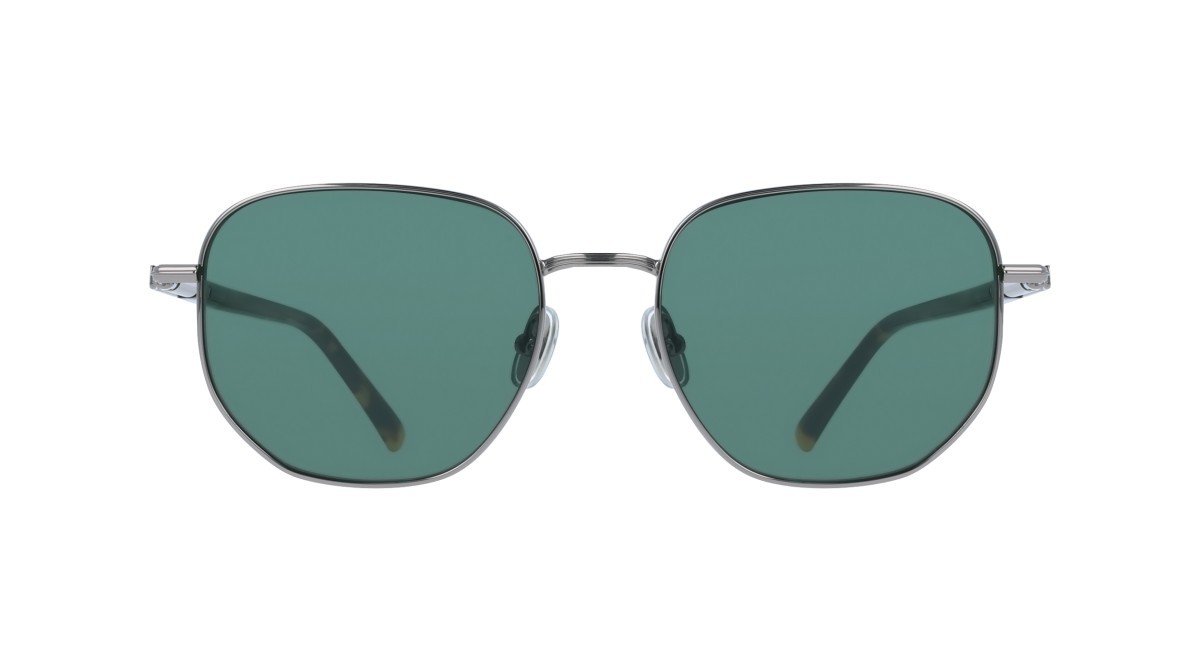 Sonnenbrillen Salvatore Ferragamo SF328S (082) farbe light ruthenium/green form rechteckig gläser solid green