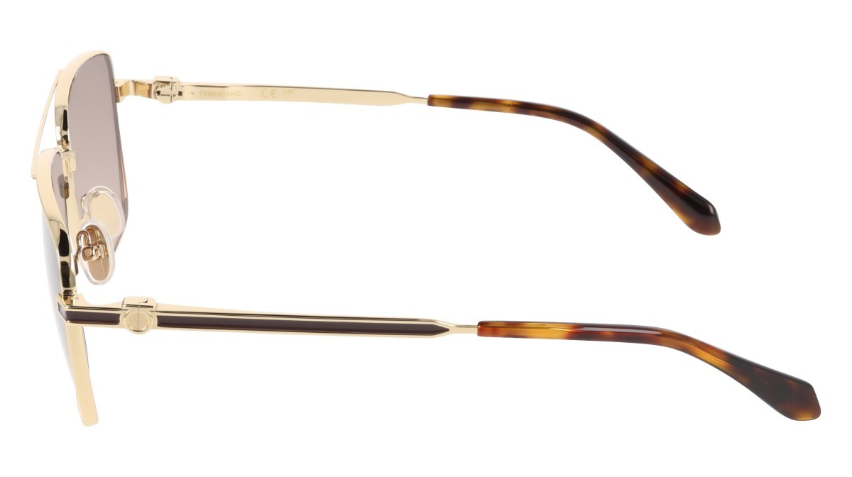 Sunglasses Salvatore Ferragamo SF329SLBI (700) color gold/brown gradient shape square lenses gradient brown brownish