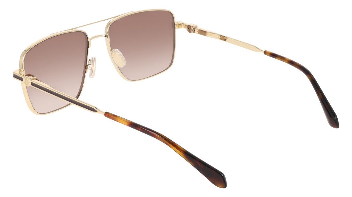 Sunglasses Salvatore Ferragamo SF329SLBI (700) color gold/brown gradient shape square lenses gradient brown brownish