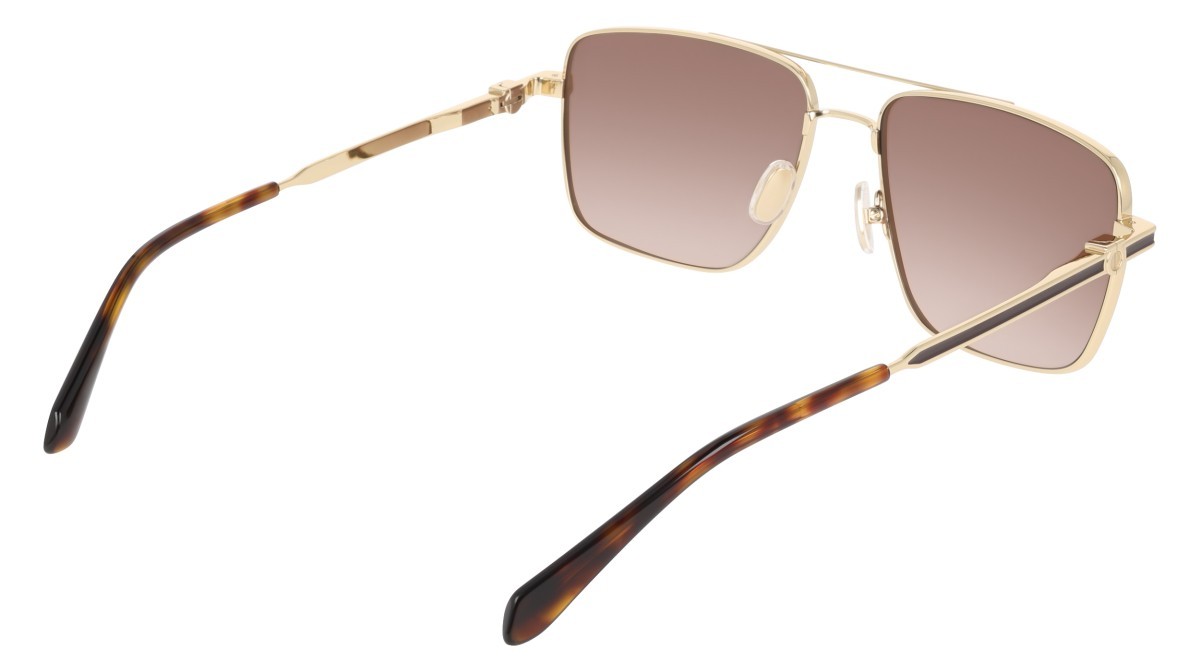 Sunglasses Salvatore Ferragamo SF329SLBI (700) color gold/brown gradient shape square lenses gradient brown brownish
