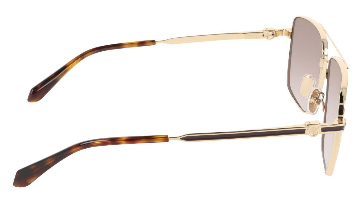 Sunglasses Salvatore Ferragamo SF329SLBI (700) color gold/brown gradient shape square lenses gradient brown brownish