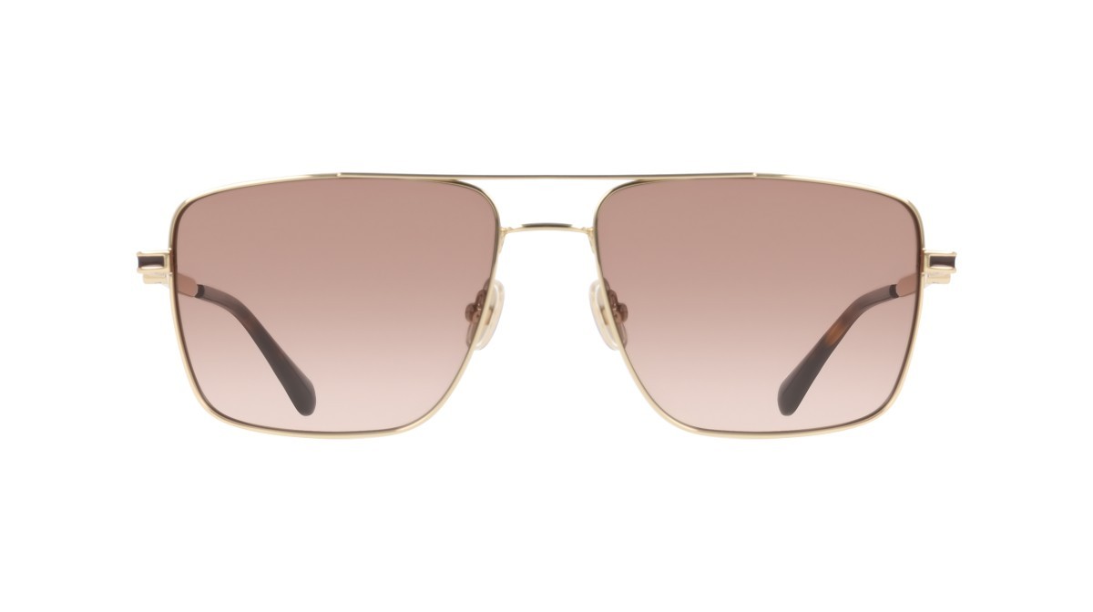 Sunglasses Salvatore Ferragamo SF329SLBI (700) color gold/brown gradient shape square lenses gradient brown brownish