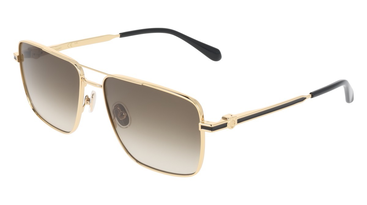 Sunglasses Salvatore Ferragamo SF329SLBI (710) color gold/khaki gradient shape square lenses gradient khaki