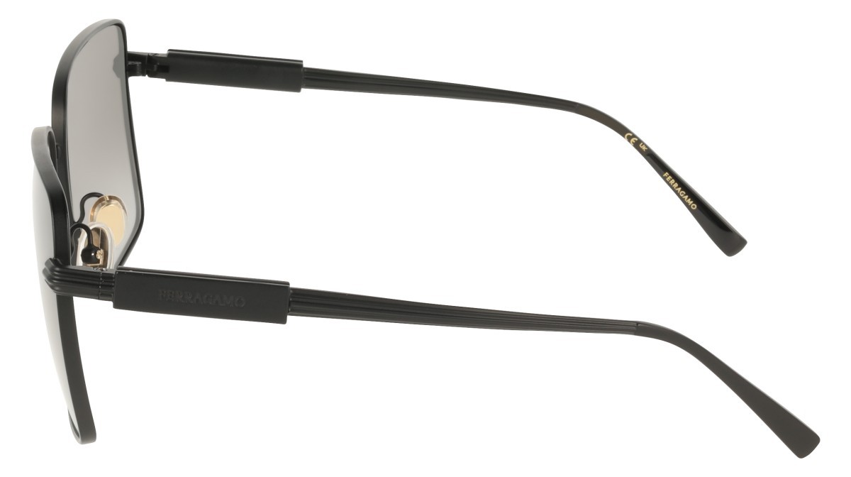 Sunglasses Salvatore Ferragamo SF330S (002) color matte black shape square lenses gradient grey