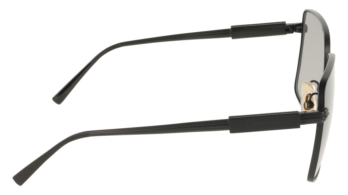 Sunglasses Salvatore Ferragamo SF330S (002) color matte black shape square lenses gradient grey
