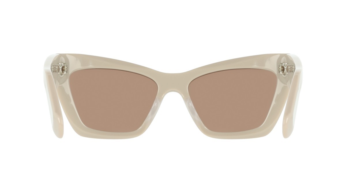 Sunglasses Salvatore Ferragamo SF929SN (259) color beige shape butterfly lenses solid brown
