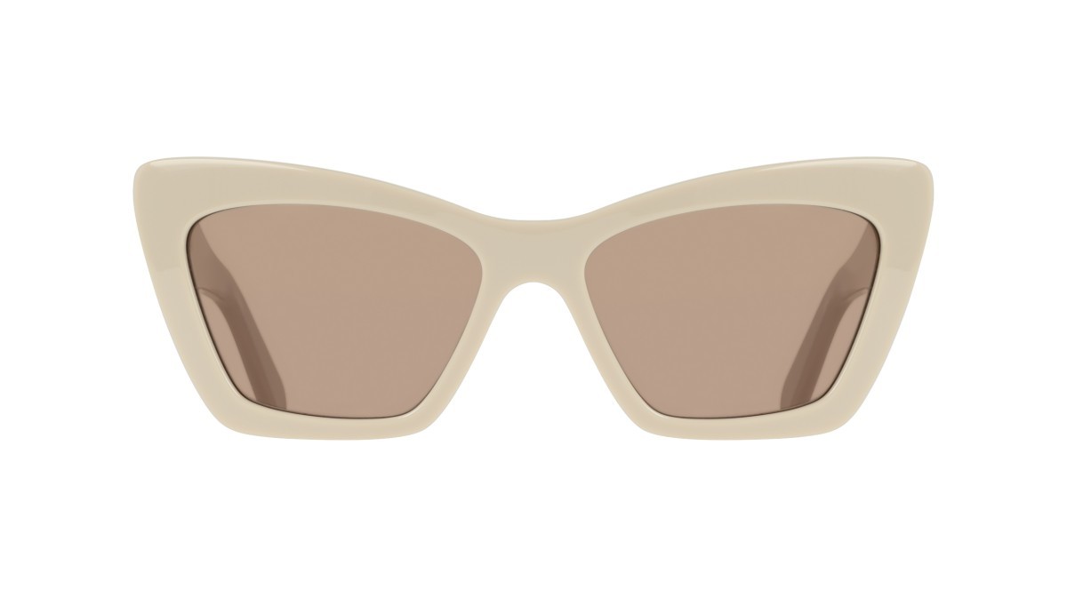 Sunglasses Salvatore Ferragamo SF929SN (259) color beige shape butterfly lenses solid brown