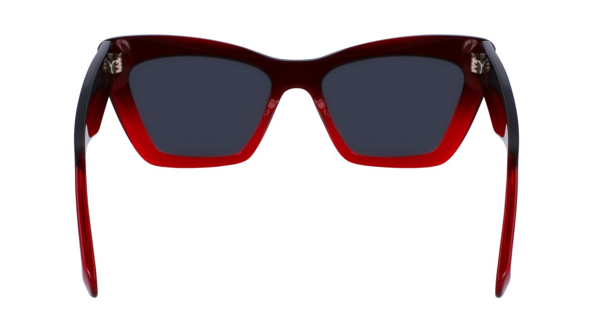 Sunglasses Salvatore Ferragamo SF929SN (615) color transparent dark red gradient shape butterfly lenses solid grey