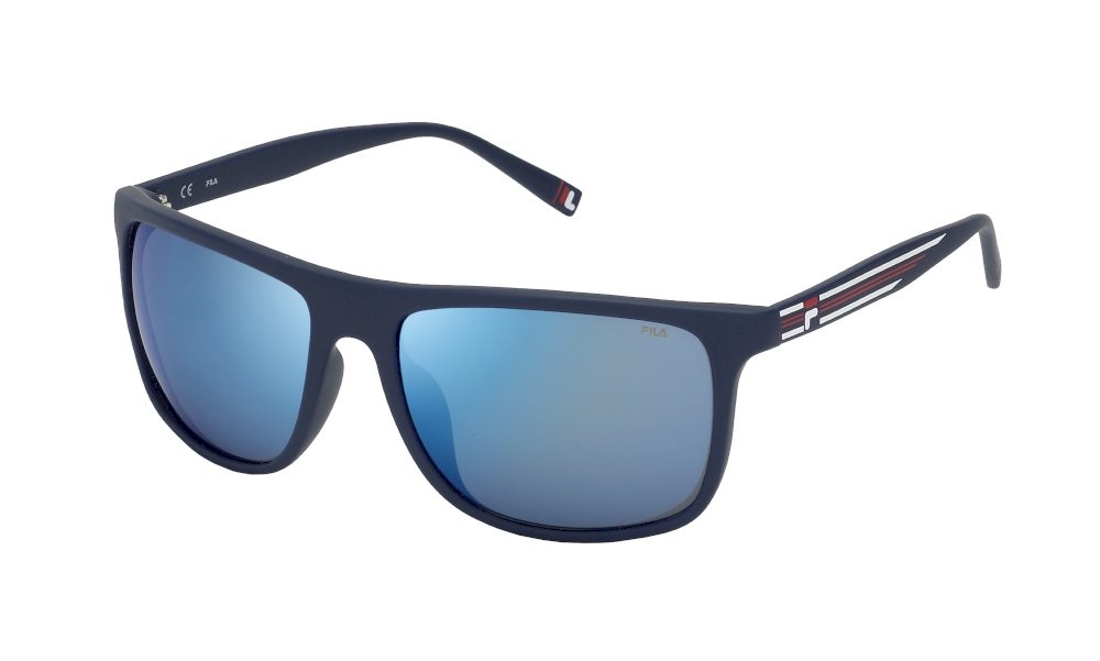 Sonnenbrillen Fila SF9397 (C03B) farbe blu opaco gläser smoke / mirror blue