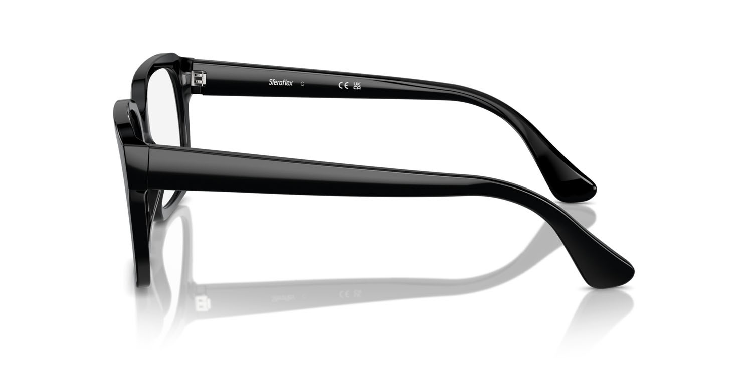 Eyeglasses Sferoflex SF 1152 (C367) color nero lucido shape square lenses lente demo