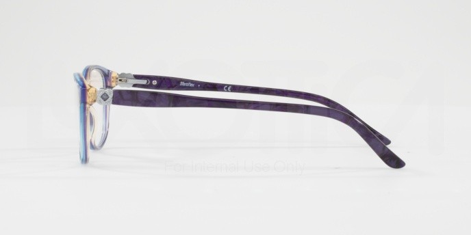 Eyeglasses Sferoflex SF 1548 (C352) color top azure on violet shape irregular lenses demo lens