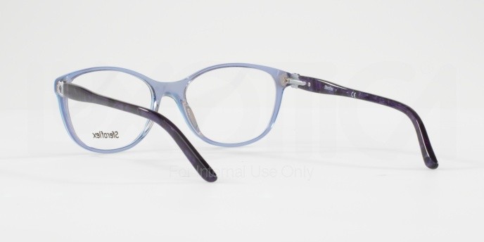 Eyeglasses Sferoflex SF 1548 (C352) color top azure on violet shape irregular lenses demo lens