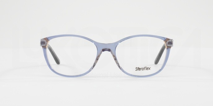 Eyeglasses Sferoflex SF 1548 (C352) color top azure on violet shape irregular lenses demo lens