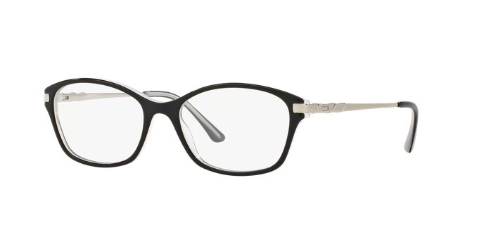 Eyeglasses Sferoflex SF 1556 (C555) color top black on ice shape cat eye lenses demo lens