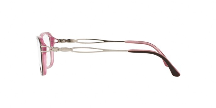 Eyeglasses Sferoflex SF 1557B (C585) color top plum on opal pink shape square lenses demo lens