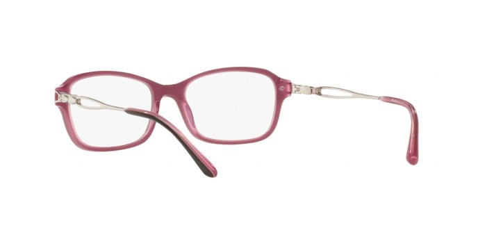 Eyeglasses Sferoflex SF 1557B (C585) color top plum on opal pink shape square lenses demo lens